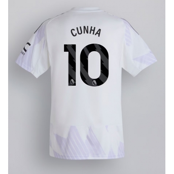 Billige Fotballdrakt Manchester United Matheus Cunha #10 Replika Bortedrakt 2025-26 Kortermet